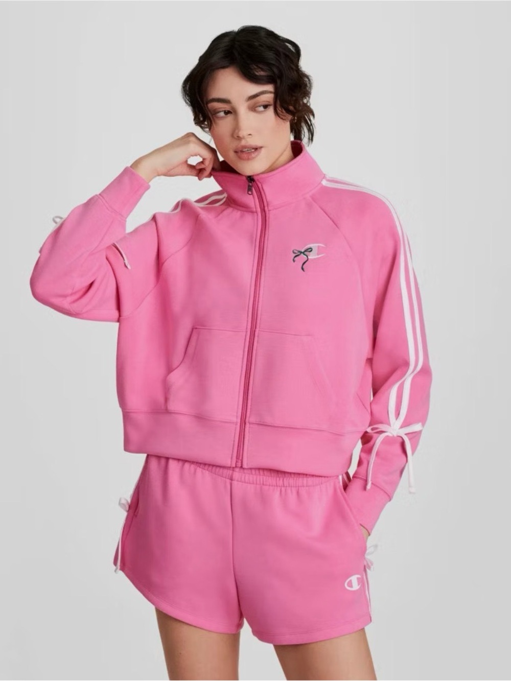Champion Women's In the Stands Full Zip Top - Pink